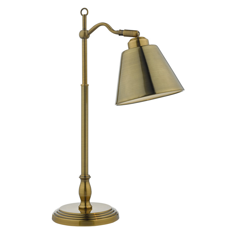 Bridgeview Metal Desk Lamp, Antique Brass