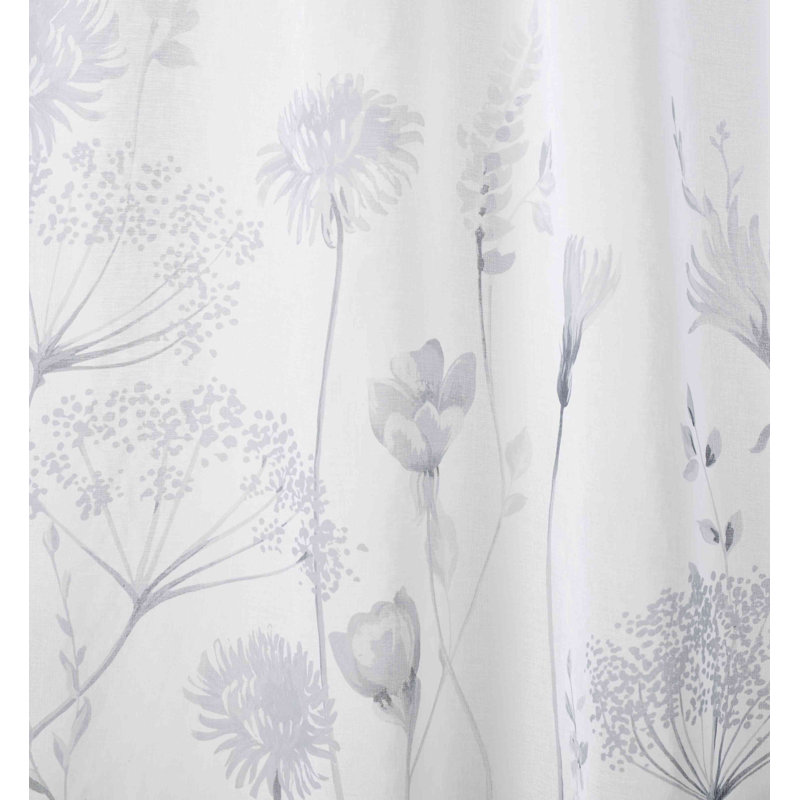 Meadowsweet Floral Tab Top Voile Curtain Panel, 140 W x 183 D cm