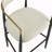 Barstools Set Of 2, Counter Height Upholstered Bar Stools With Back For Kitchen Island, Faux PU Leather Seating Black Iron Legs 260LBS Weight Capacity