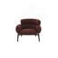 Chaise en tweed marron
