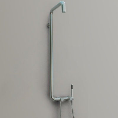 Douche d'extérieur murale en acier inoxydable 304 avec douche à main