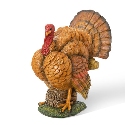 9.5"H Thanksgiving Resin Turkey Figurine