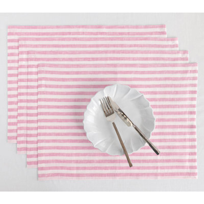Amalfi Stripe - 100% Pure Linen Placemats