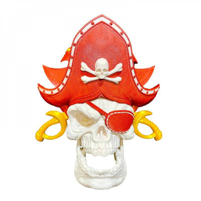 3D Printed Multi Color Pirate Skull Door Knocker