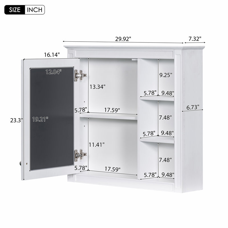 Modern Bathroom Storage Cabinet with 2 Drawers and a Tip-out Drawer