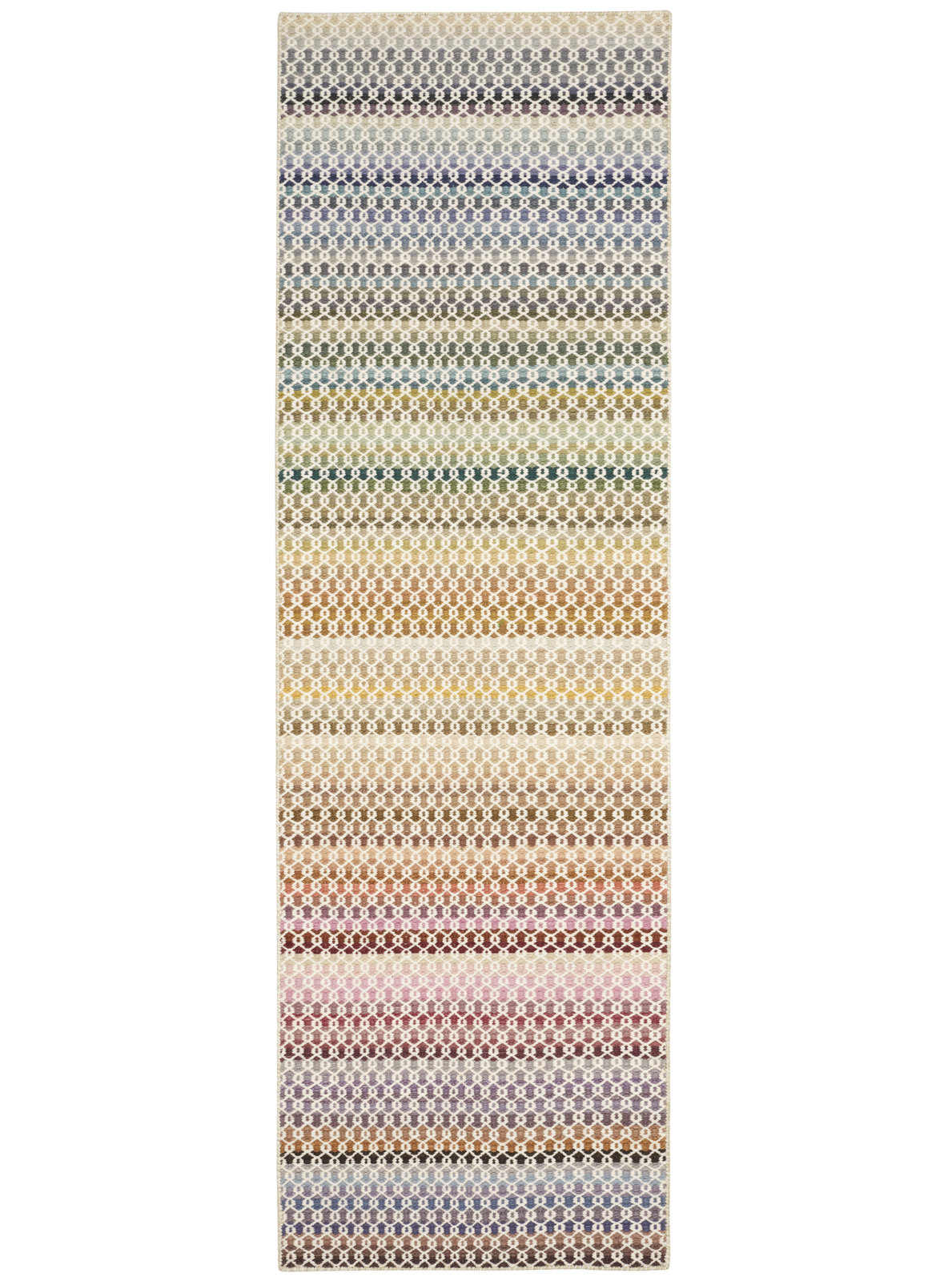 Poppy Multi Hand-Woven Geometric Wool Rug, Runner 2'6" x 8', null
