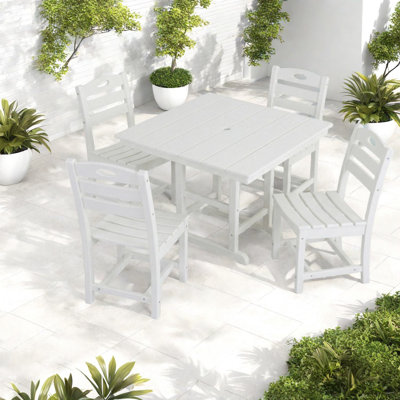 Seat Patio Dining Sets, Hdpe Modern Square Set For Patio Deck