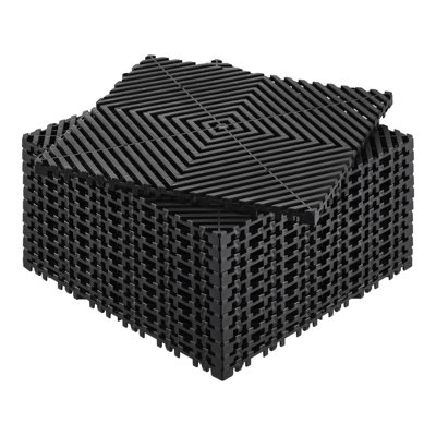 Interlocking Drainage Mat, 12” x 12” Modular Interlocking Cushion Durable PP Material