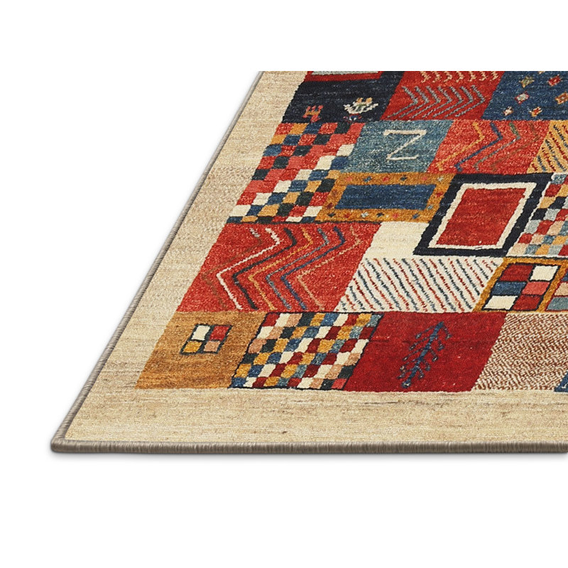 Tapis beige/brun/gris contemporain, Rectangle 7 pi x 10 pi