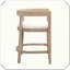 Ensemble de 2 tabourets de comptoir en bois d'hévéa Ensemble pratique, durable, élégant, fonctionnel, compact-121321833