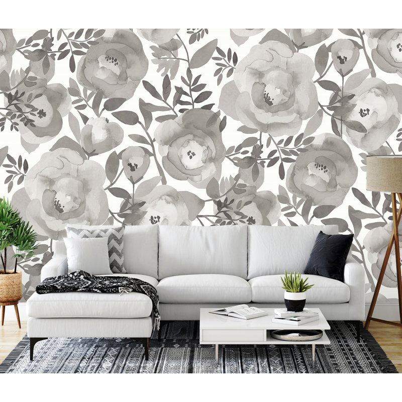 Panneau mural L 9 pi x l 146 po Blooming, Gris