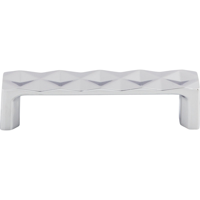 Quilted Bar pull, Polished Chrome, 3 3/4" Center to Center