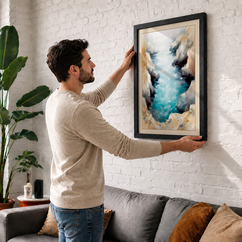 Turquoise Canyon Coastal - Print, Unframed, A1 - 84.1 x 59.4 cm