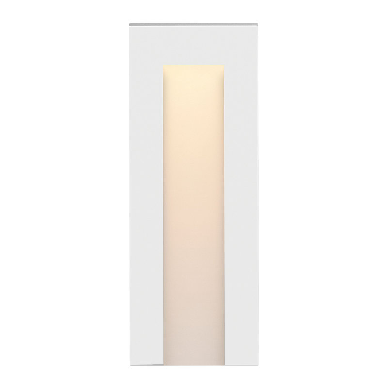 Grande applique murale verticale d'extérieur à DEL intégrée Taper 12V, H 8 po x l 3 po x P 1,5 po, Blanc satiné