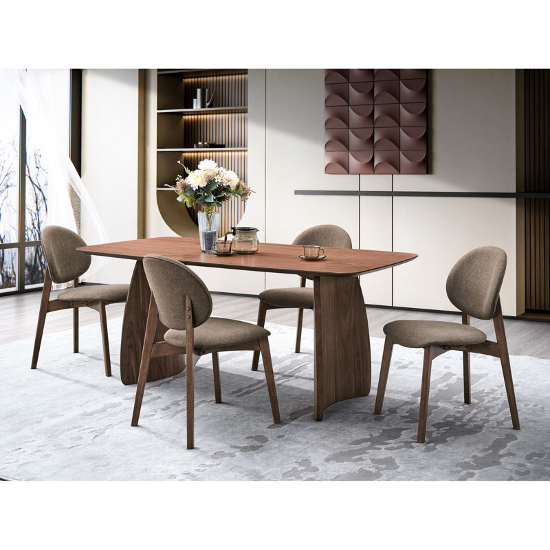 Hadasa Walnut Finish Dining Table