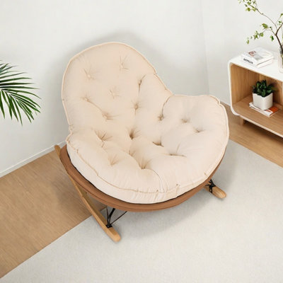Chaise berçante ergonomique en chenille
