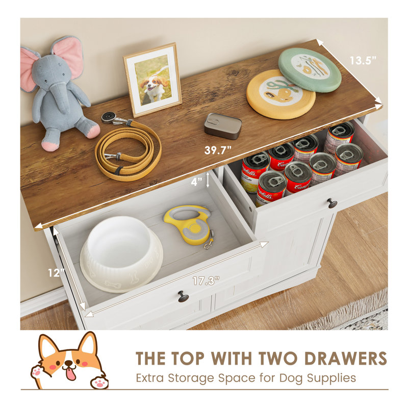 Armoire de rangement pour chien Tilt-Out, Blanc
