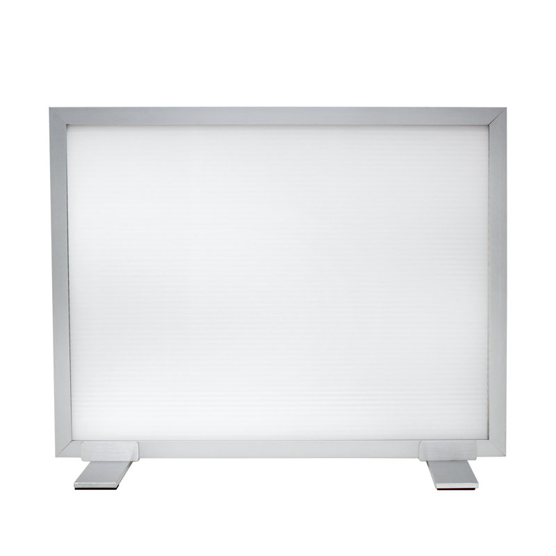 Écran d'intimité autoportant en polycarbonate, H 18 po x l 72 po, Blanc