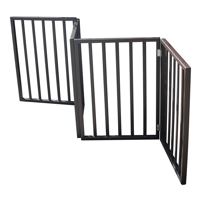 Lit de plancher avec porte, cadre de lit plateforme en bois massif avec clôture, adapté aux enfants, bois de pin, Naturel