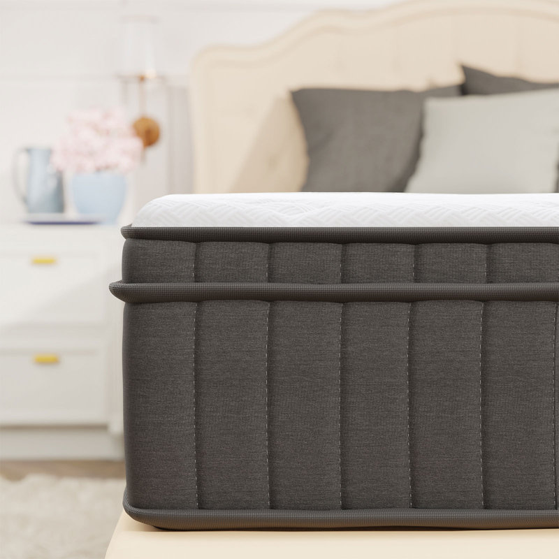 HIMMLINE Medium Cooling Memory Foam Hybrid Mattresses in a Box with CertiPUR-US Certified Foam, Queen, 12"