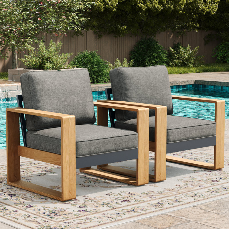 Outdoor Lounge Chair, Dark Grey