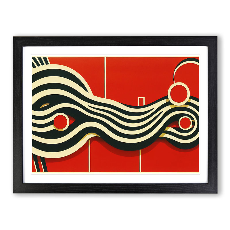 Intoxicating Modern Abstract - Framed Print, Black, 46cm H x 64cm W x 2cm D