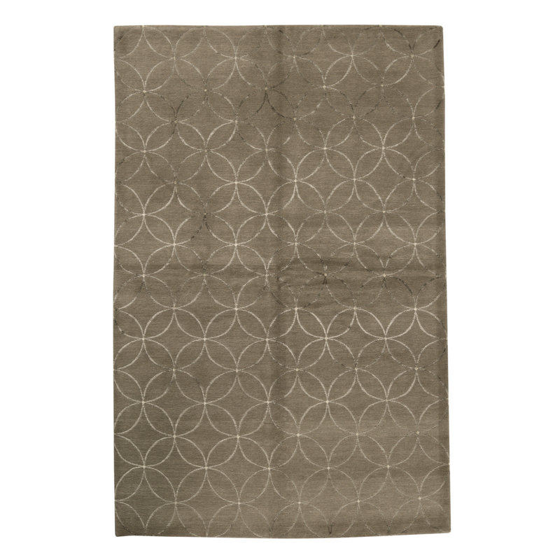 Handmade Silk and Wool Area Rug