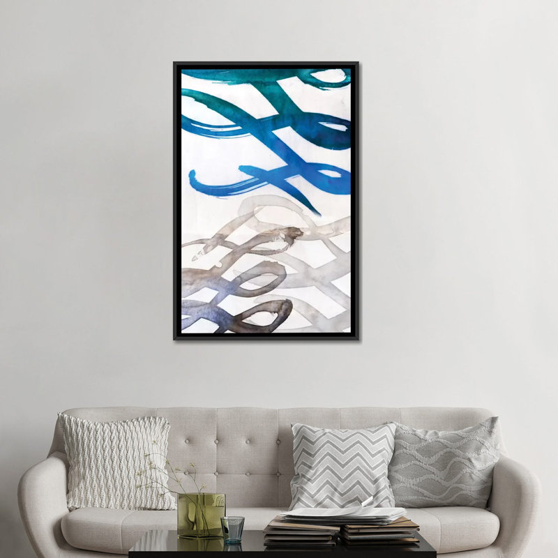 «Infinity II», reproduction sur toile, H 26 po x l 18 po x P 1,5 po, Toile avec cadre noir, Pas de tapis