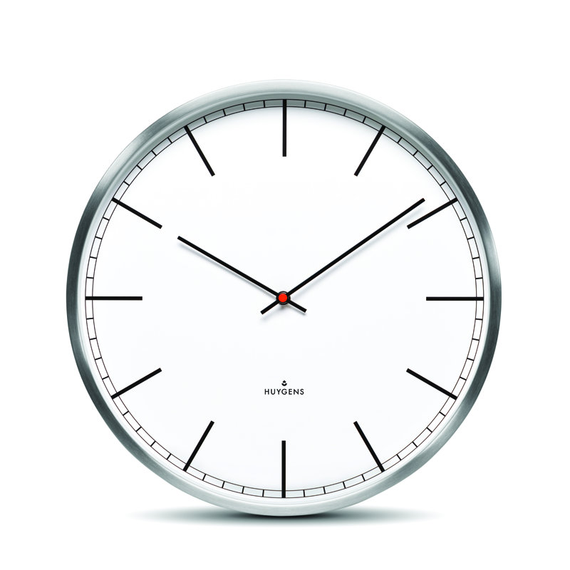 Metal Wall Clock, Medium, White