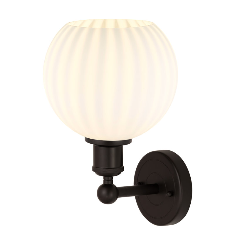 Applique murale 1 lumière Edison Venetian, H 12,25 po x l 8 po x P 8,5 po, Bronze huilé