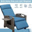 Fauteuil inclinable pour les loisirs en plein air avec protection - cadre bleu marine pour utilisation longue durée