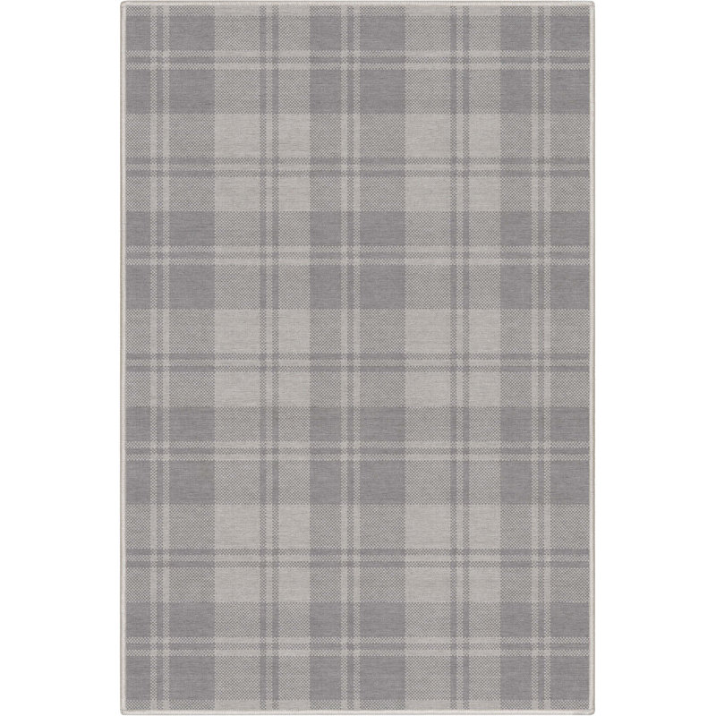 Tapis gris clair à tissage plat Kehr, Rectangle 3 pi 3 po x 5 pi