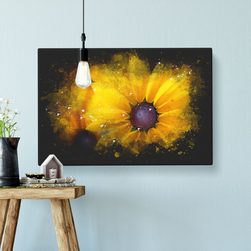 Yellow Coneflowers - Wrapped Canvas, 40cm H x 60cm W x 3cm D