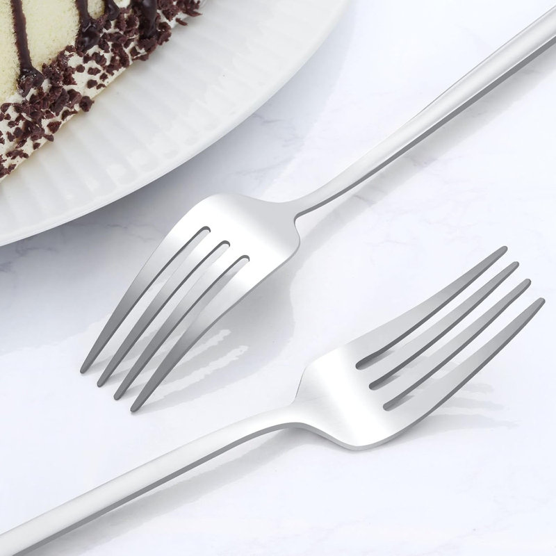 Fourches à dîner en acier inoxydable de 8,4 pouces de Didadi, 36 pièces - poli miroir, va au lave-vaisselle - en vrac pour la maison, la cuisine, le restaurant