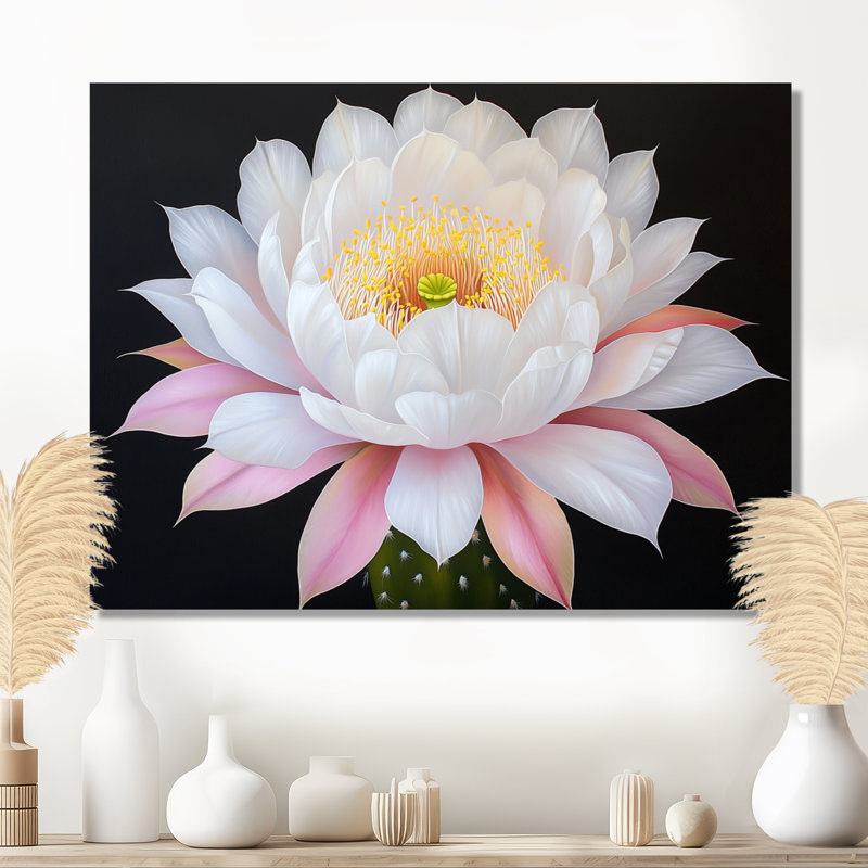 Fleur de cactus rose III, H 12 po x l 20 po x P 0,84 po