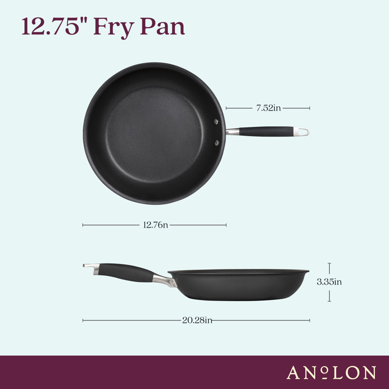 Anolon Advanced Home Hard Anodized Nonstick Frying Pan / Skillet, 10.25", Black