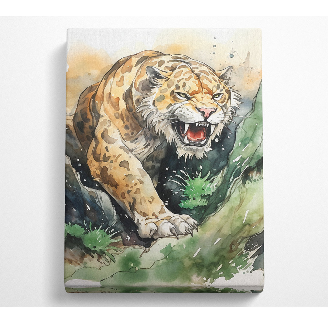 Tiger Aquarell - Druck