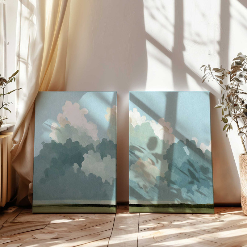 Tranquil Overgrowth Set of 2, 18" H x 24" W, Wrapped Canvas