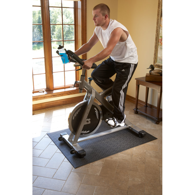 48" L x 36"W x 0.125" Solid Vinyl Bike Mat
