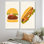 «Organic Vintage Hipster Fast Food III», ensemble de 2 impressions