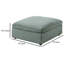Repose-pieds Joana, velours côtelé, carré modulaire 39 po Joana-106269943
