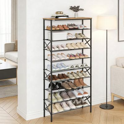 Range-chaussures de grande capacité de style industriel