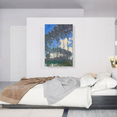 «Poplars on the Epte» par Claude Monet, reproduction d'art sur toile tendue