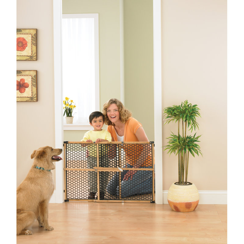 Safety 1st Bamboo and Black Retractable Child Safety Gate