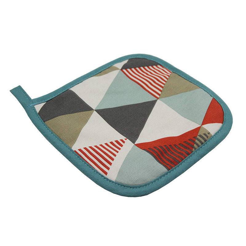 Fjørde & Co Amelia Floral Cotton Potholder, Terracotta Orange