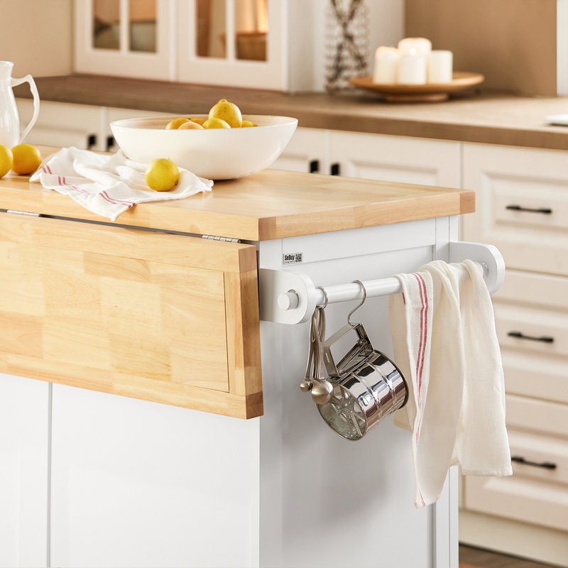 Bruna Wood Kitchen Island