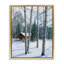 «Snowy Cabin Through Birch», art mural sur toile par Kevin Daniel
