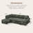 Brunella 111.4'' W Corduroy Modular Sleeper Sectional with Storage-817320973