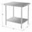 Titan 30" x 24" Stainless Steel Work Table with Under Shelf (Wheels Not Included)