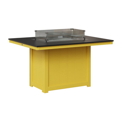 Donoma Rectangular Dining Fire Pit Table